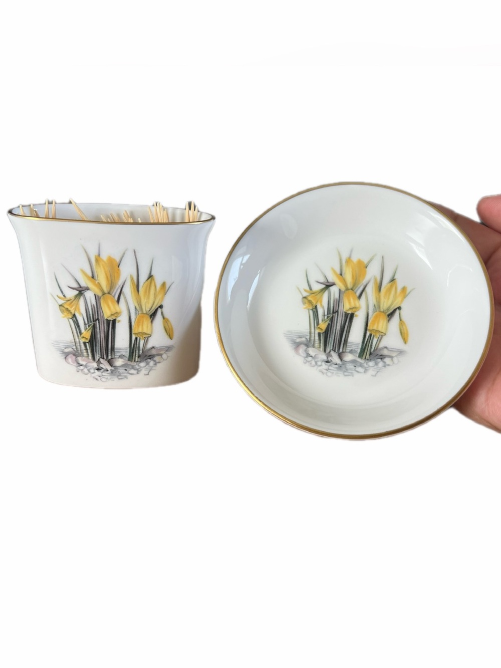 Royal Worcester toothpick holder /trinket dish - Picture 5 of 9